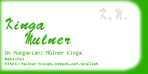 kinga mulner business card